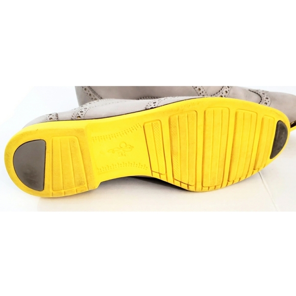 Cole Haan GRAMERCY Leather Oxford Gray Yellow - Picture 4 of 8